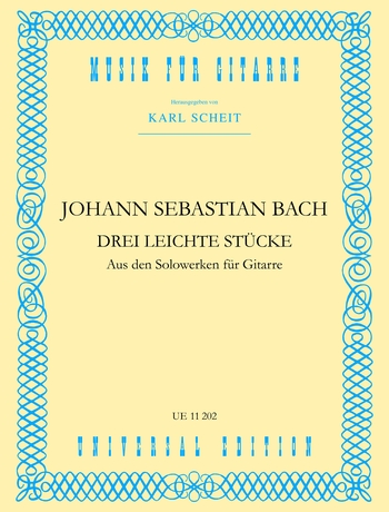 Johann Sebastian Bach: Easy Pieces 3 From The Soloworks For Guitar: Guitar: