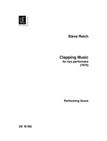Steve Reich: Clapping Music: Percussion: Score