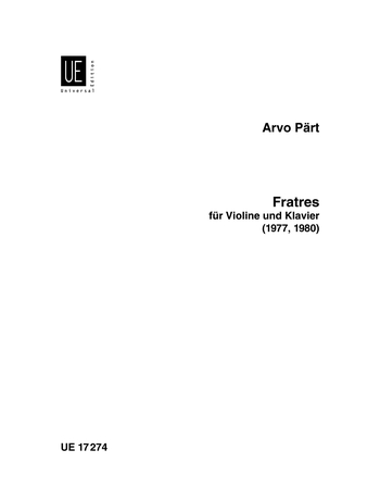 Arvo Prt: Fratres: Violin: Instrumental Work