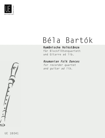 Bla Bartk: Roumanian Folk Dances: Recorder Ensemble: Score and Parts
