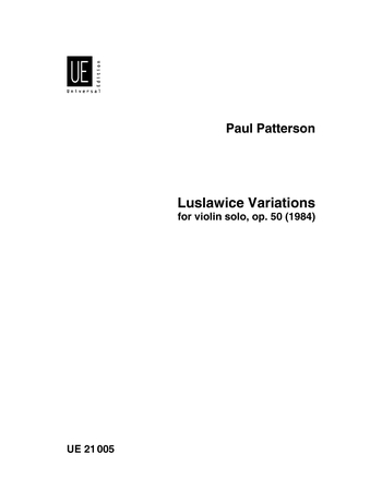 Paul Patterson: Luslawice Variations: Violin: Instrumental Work