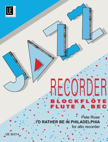 Pete Rose: I'd rather be in Philadelphia: Treble Recorder: Score