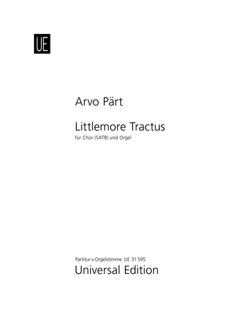 Arvo Prt: Littlemore tractus: SATB: Vocal Score