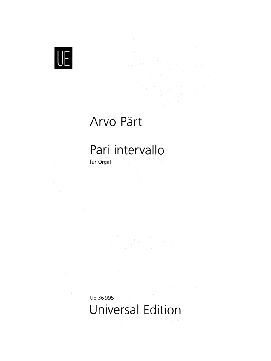 Arvo Pärt: Pari intervallo: Organ: Instrumental Work
