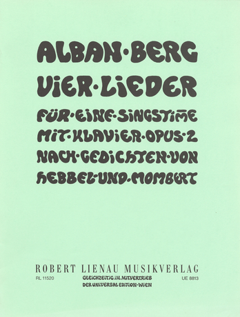 Alban Berg: Vier Lieder Op.2: Voice: Vocal Work