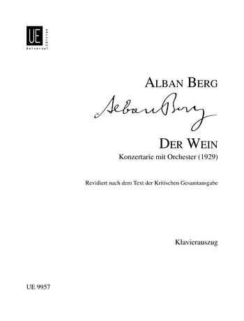 Alban Berg: Der Wein: Soprano: Vocal Work