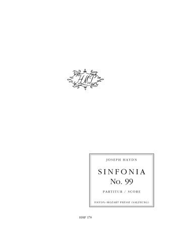 Franz Joseph Haydn: Sinfonia No.99 In E-Flat: Orchestra: Score