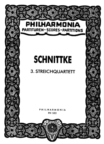 Alfred Schnittke: Streichquartett 3: String Quartet: Study Score