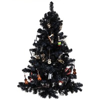 Postcard Christmas tree black (10 pcs): Greetings Card