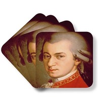Coasters Mozart Portrait (4 pcs): Homeware