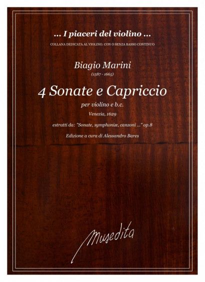 Biagio Marini: 4 Sonate e 1 Capriccio: Violin and Accomp.: Instrumental Album