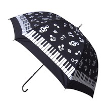 Umbrella Black And White Music Notes/Keyboard: Accessory