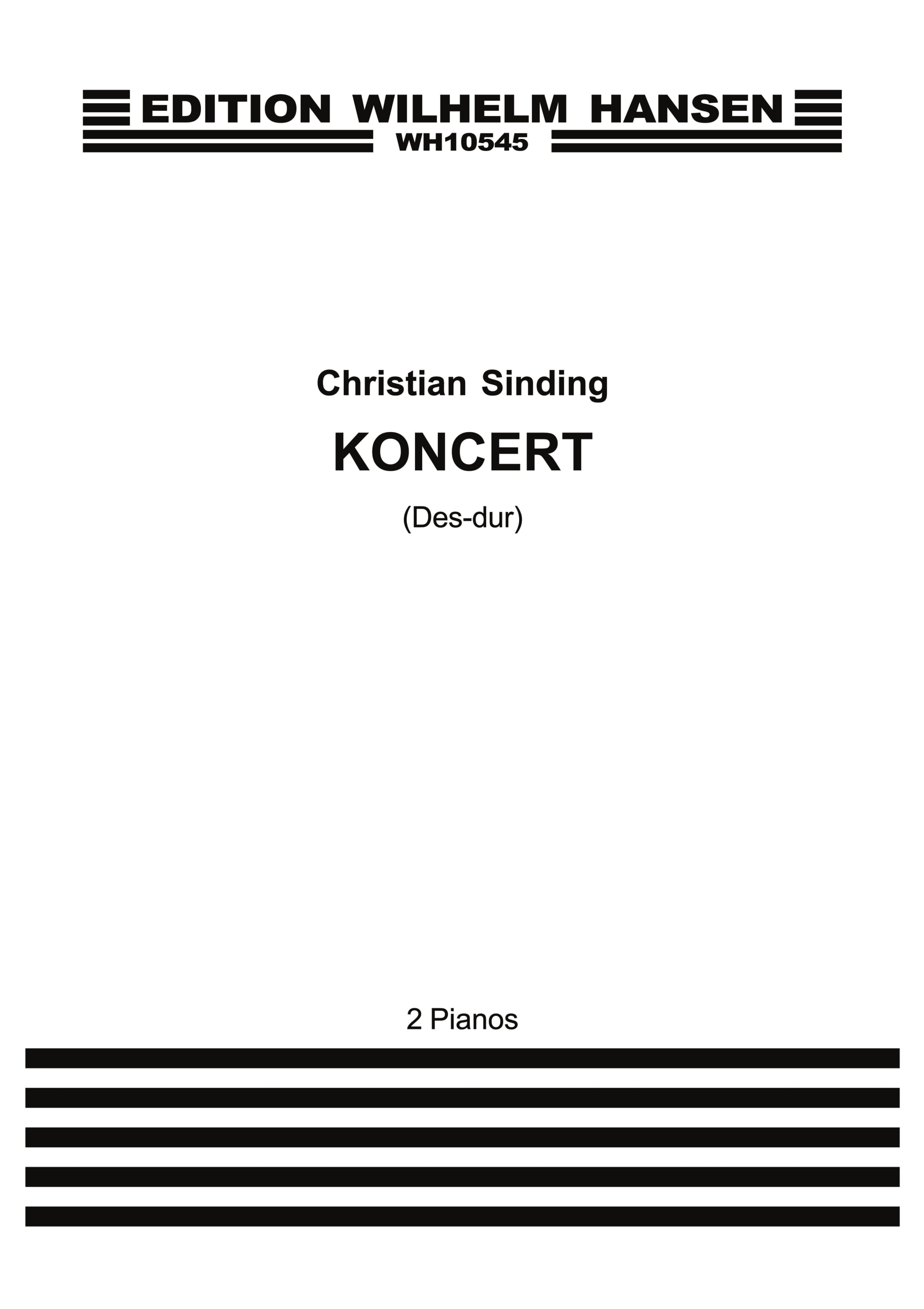 Christian Sinding: Piano Concerto Op. 6: Piano Duet: Instrumental Work