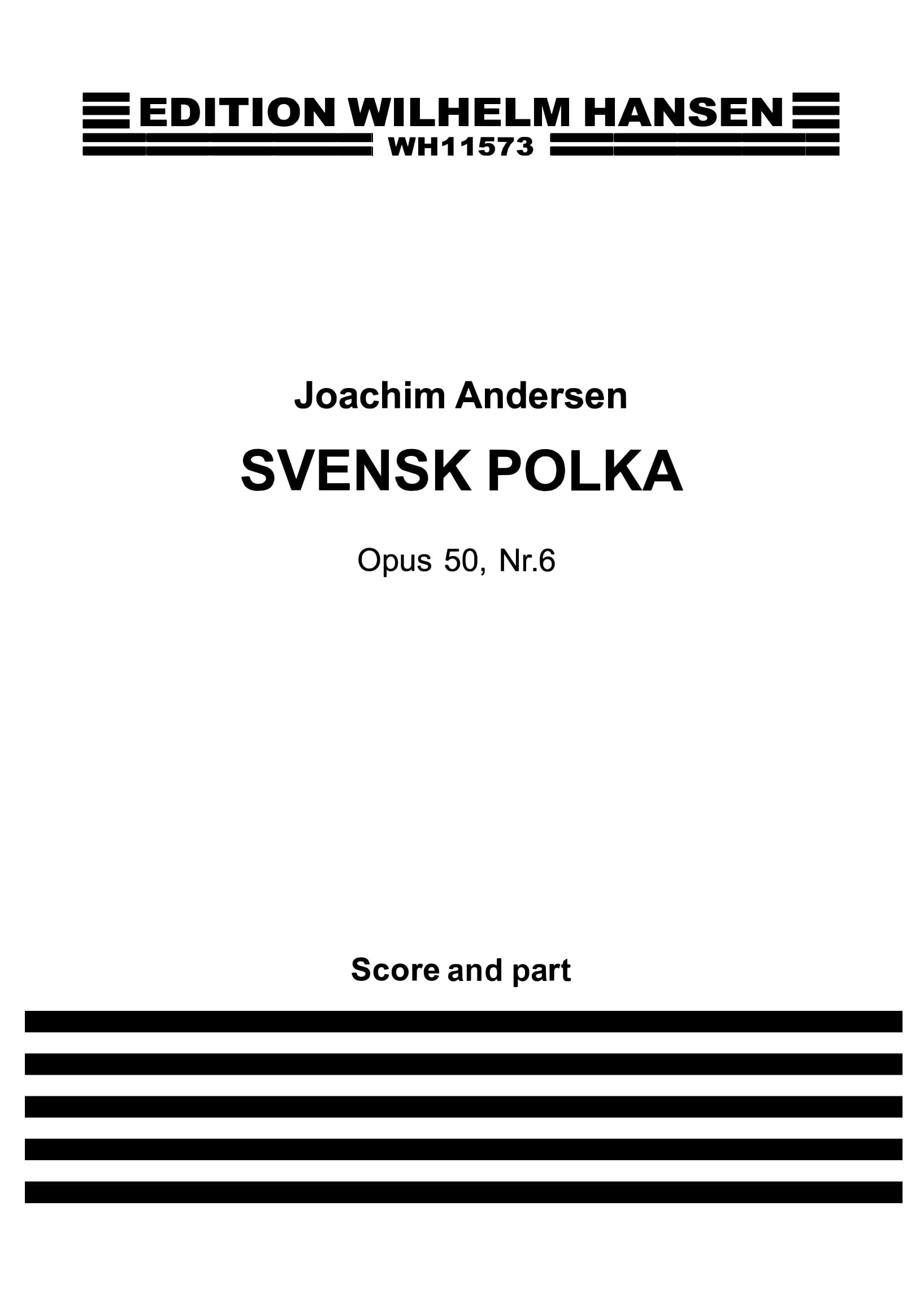 Joachim Andersen: Svensk Polka For Flute and Piano Op. 50 No. 6: Flute:
