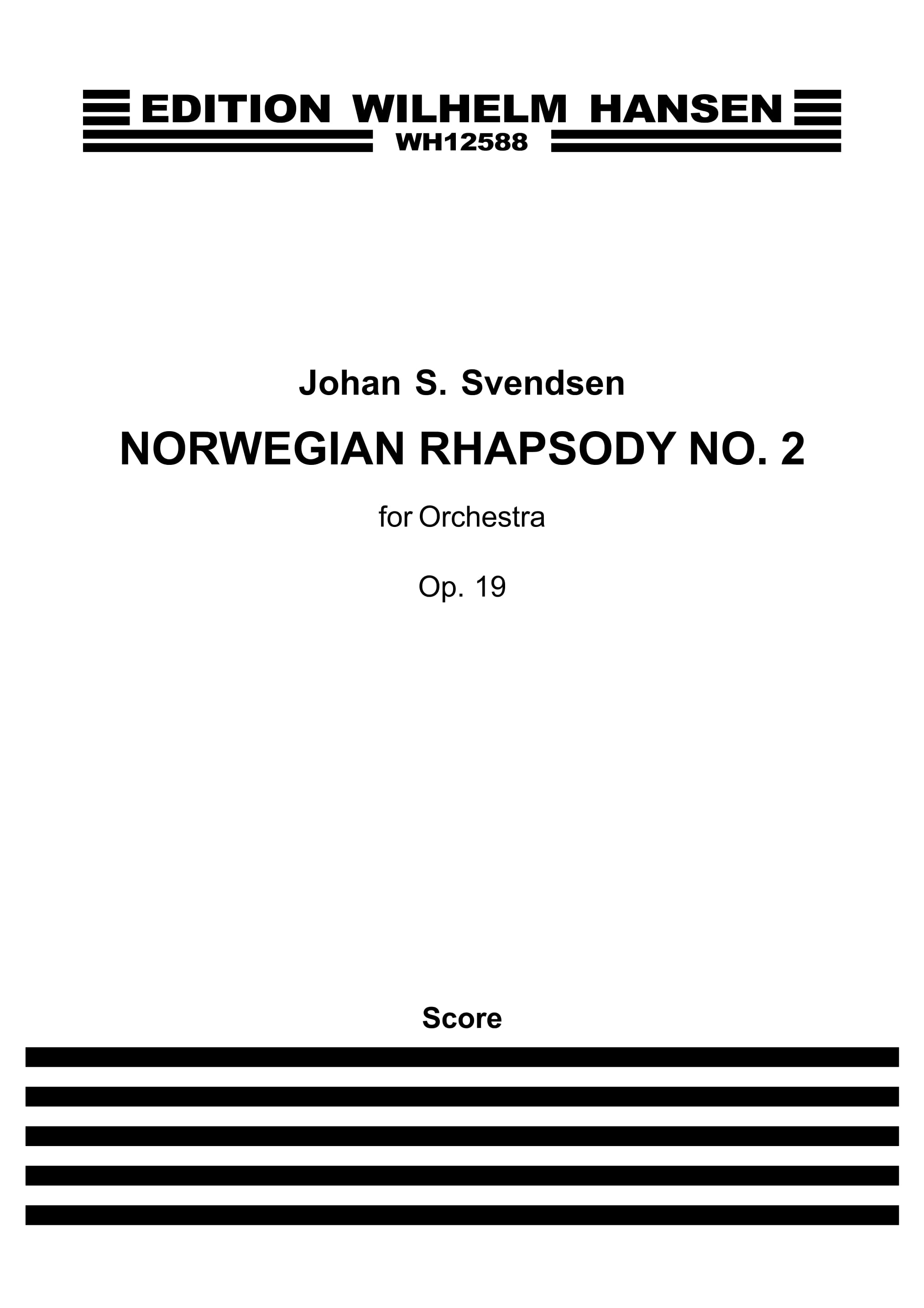 Johan Svendsen: Rapsodie Norveginne No. 2 Op. 19: Orchestra: Score