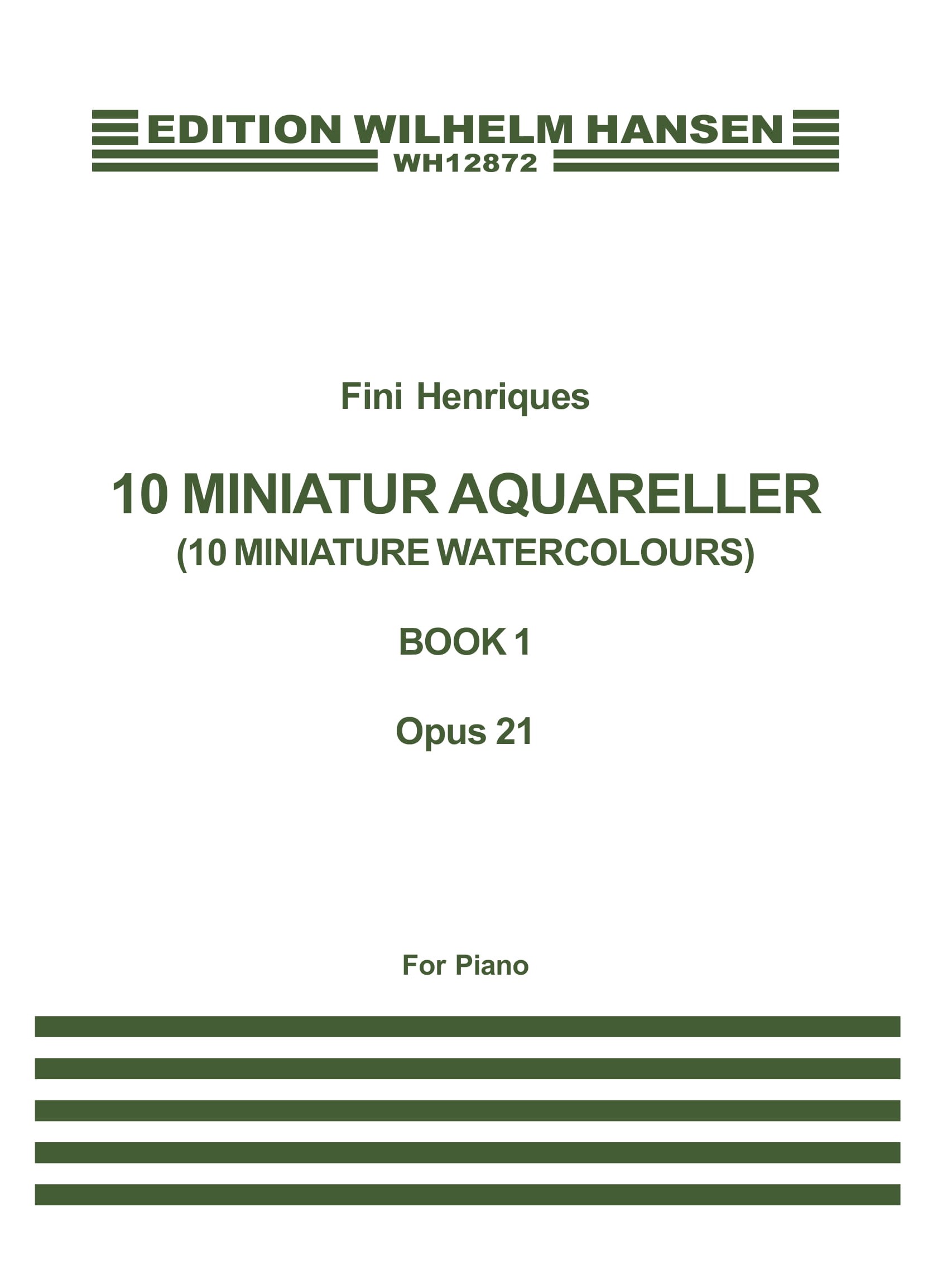 Fini Henriques: Miniature Aquarelles Op. 21 Book 1: Piano: Instrumental Work