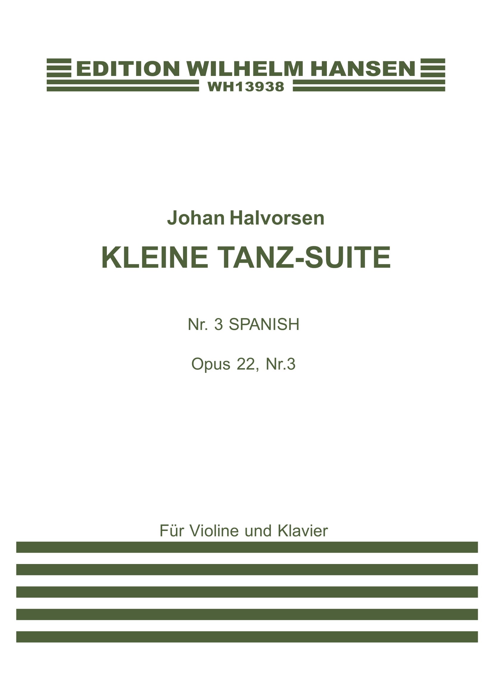 Johan Halvorsen: Kleine Tanz Suite Op. 22 No. 3: Violin: Instrumental Work