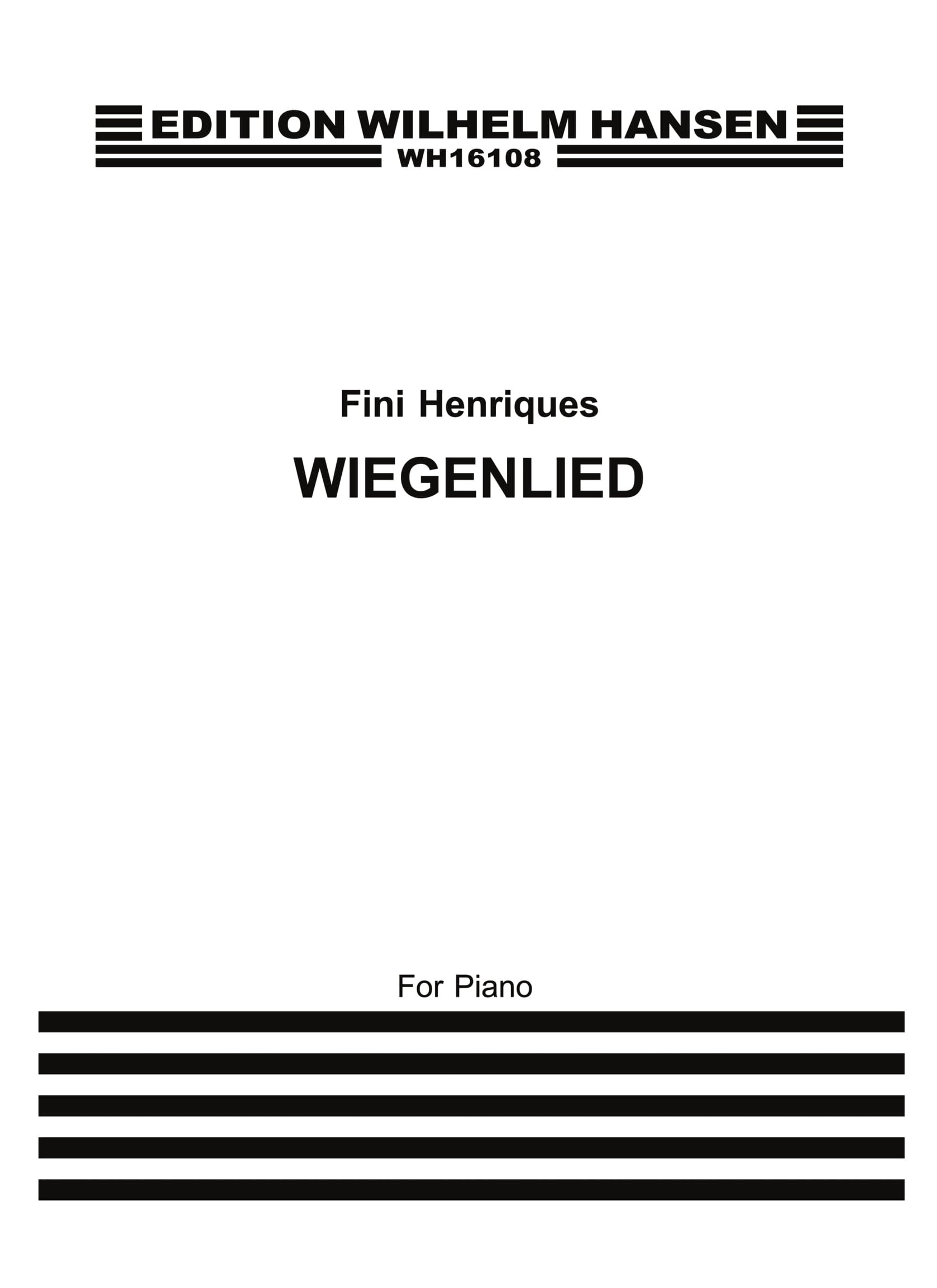 Fini Henriques: Wiegenlied: Piano: Instrumental Work
