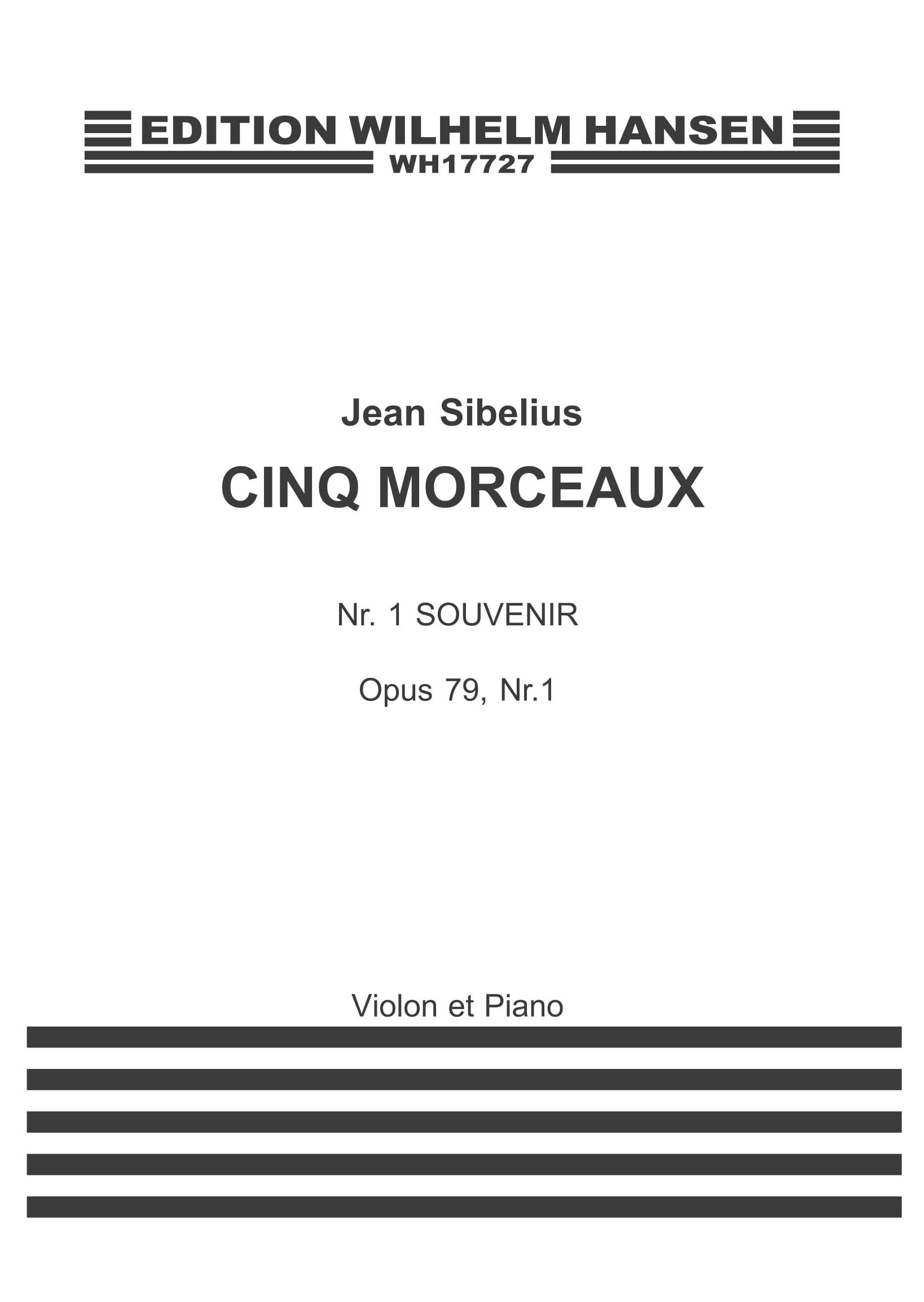 Jean Sibelius: Cinq Morceaux Nr. 1 Souvenir Op. 79: Violin: Instrumental Work