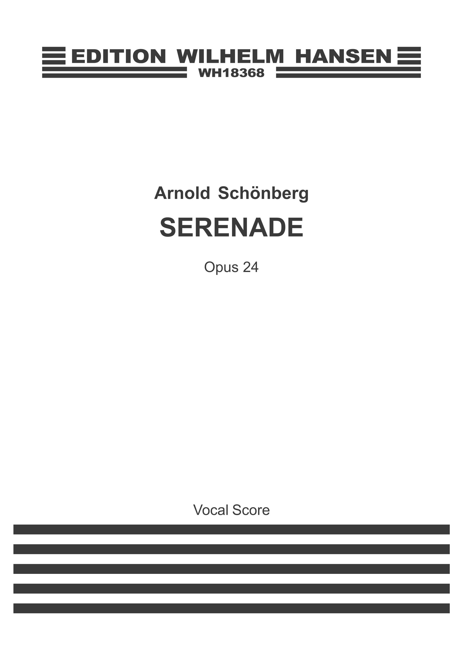 Arnold Schönberg: Serenade Op. 24: Bass: Instrumental Work
