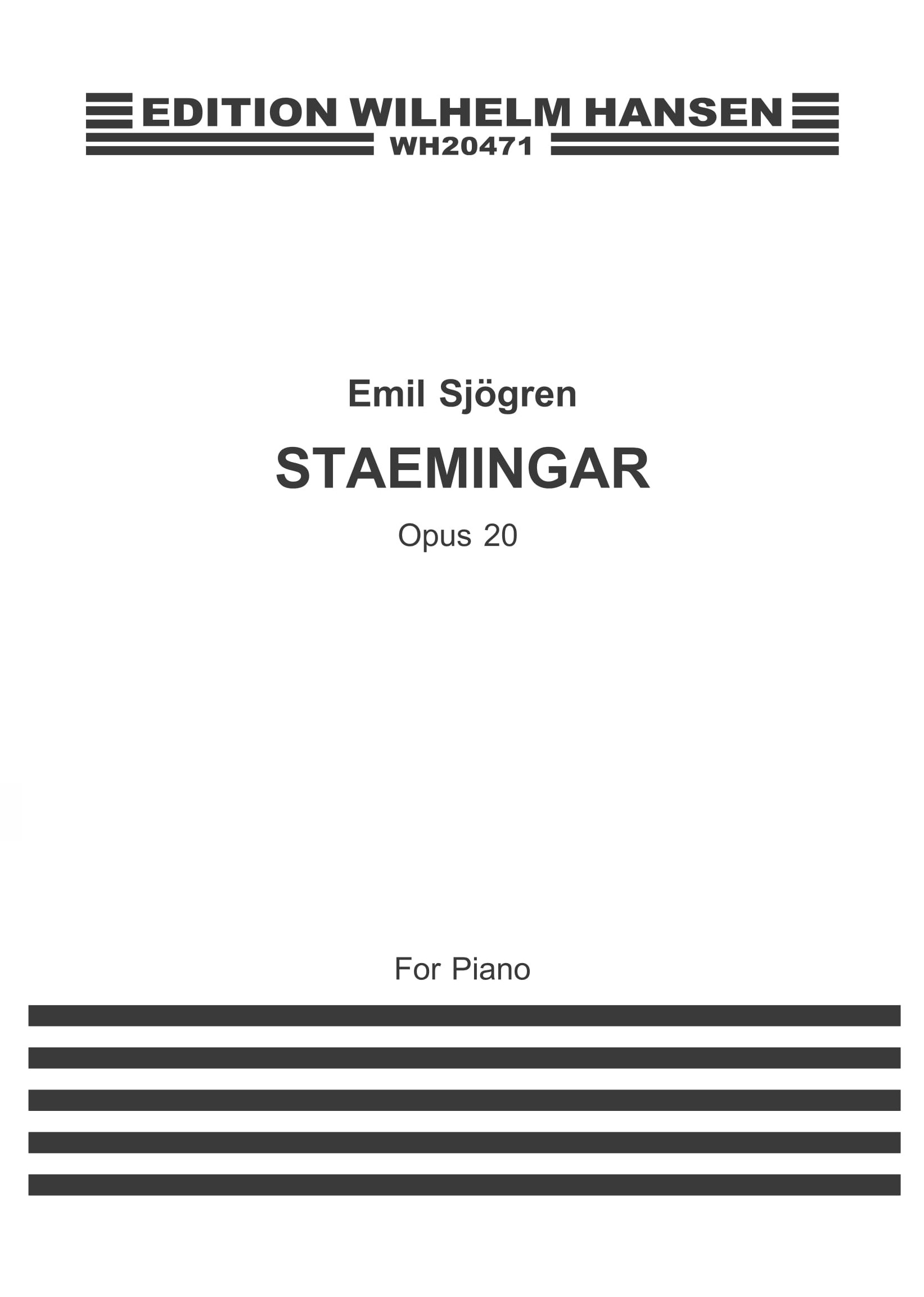 Emil Sjogren: Stämningar Op. 20: Piano: Instrumental Work