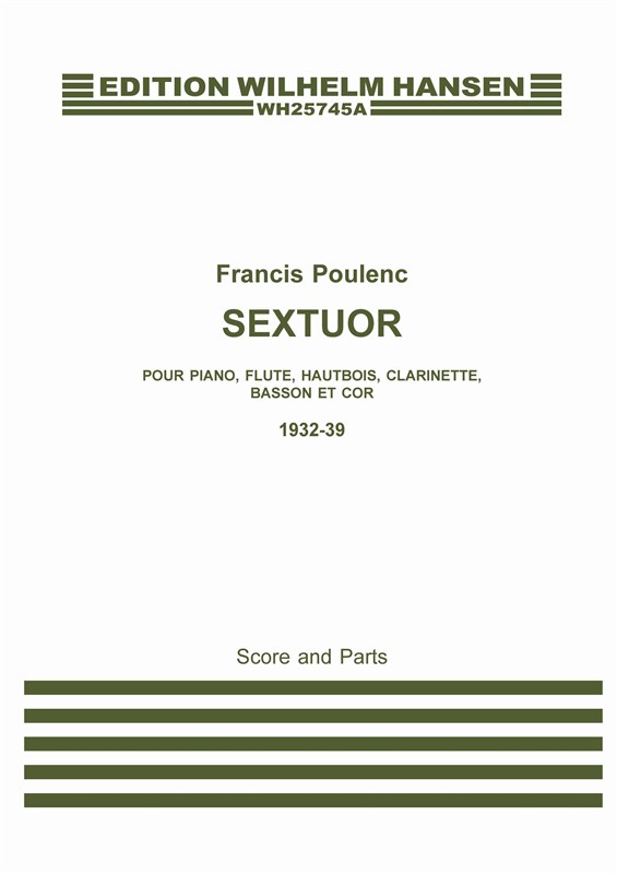 Francis Poulenc: Sextuor: Ensemble: Score and Parts