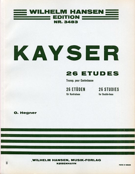 H. E. Kayser: 26 Etudes: Double Bass: Study