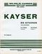 H. E. Kayser: 26 Etudes: Double Bass: Study