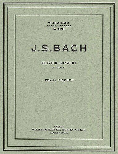 Johann Sebastian Bach: Piano Concerto In F Minor: Piano Duet: Instrumental Work