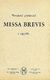 Bernhard Lewkovitch: Missa Brevis: TTBB: Vocal Score