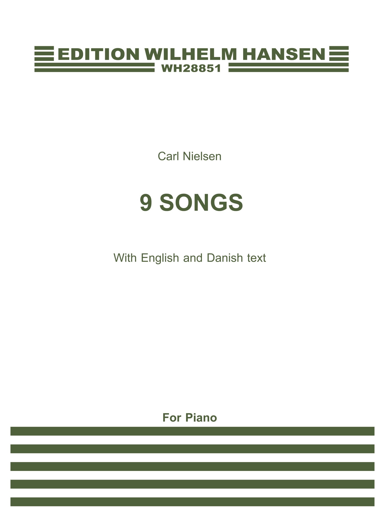 Carl Nielsen: 9 Songs For Medium Voice And Piano: Medium Voice: Score