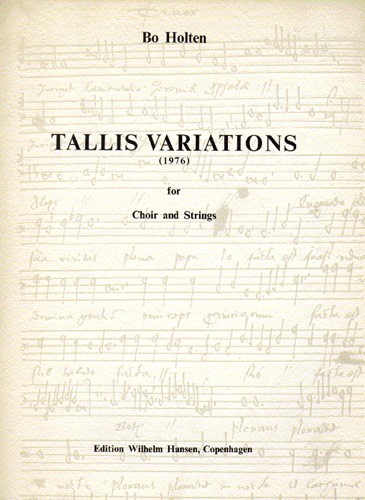Bo Holten: Tallis Variations: SATB: Score