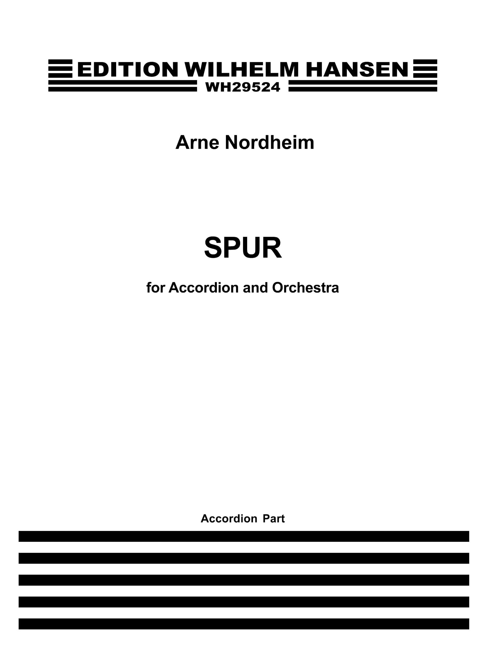 Arne Nordheim: Arne Nordheim: Spur: Accordion: Instrumental Work