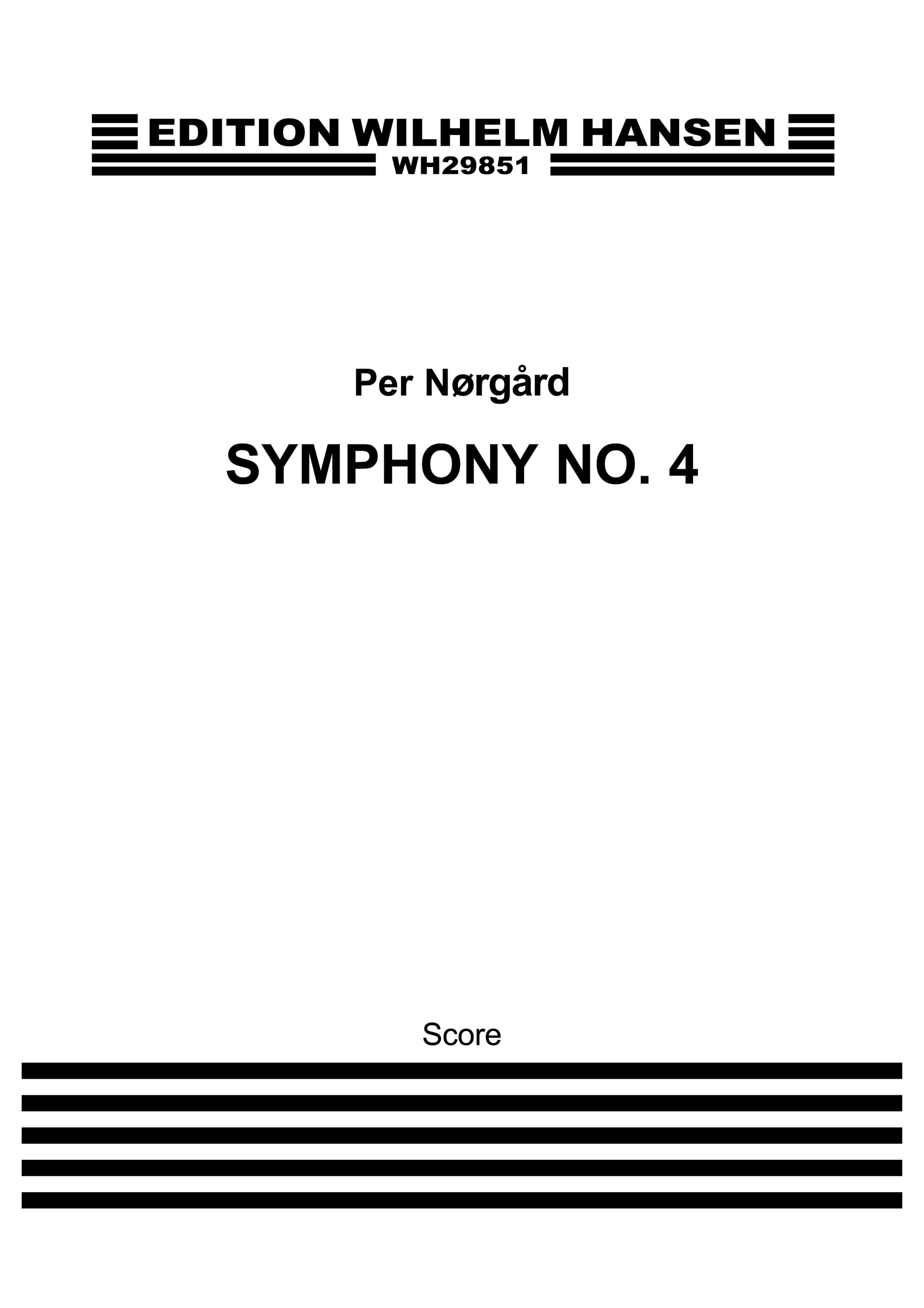 Per Nørgård: Symphony No. 4: Orchestra: Score