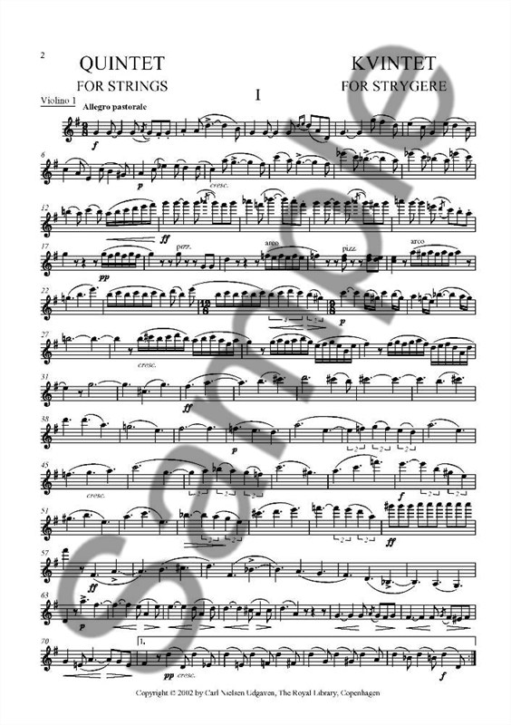Carl Nielsen: Quintet: String Quintet: Parts