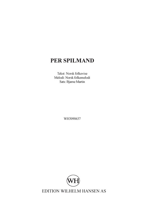 Per Spilmand: SAB: Vocal Score