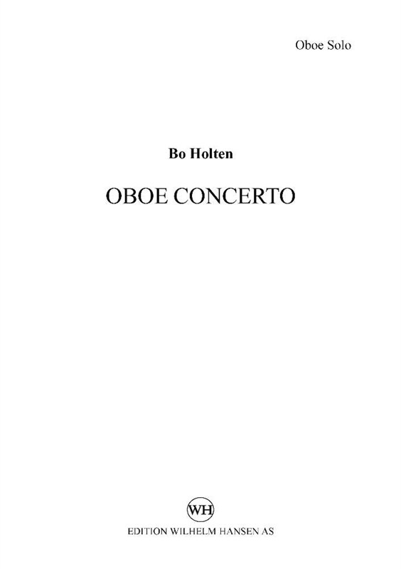 Bo Holten: Oboe Concerto: Oboe: Part