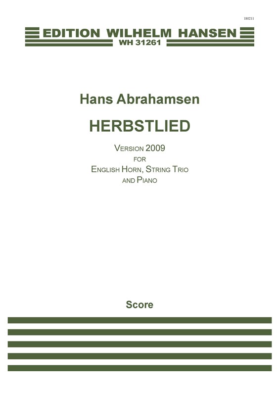 Hans Abrahamsen: Herbstlied - Version 2009: Chamber Ensemble: Score
