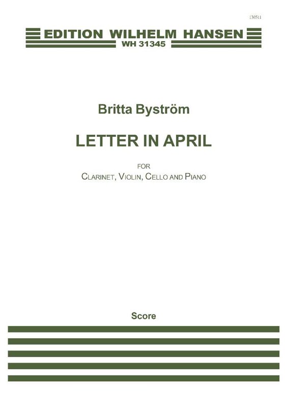 Britta Byström: Letter In April: Chamber Ensemble: Score