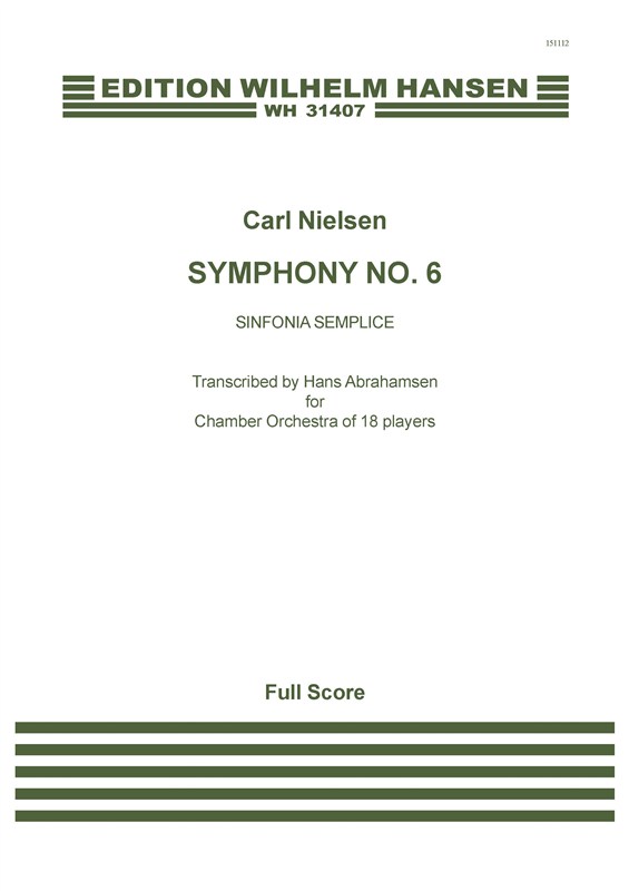 Carl Nielsen: Symphony No.6 'Sinfonia Semplice': Orchestra: Score