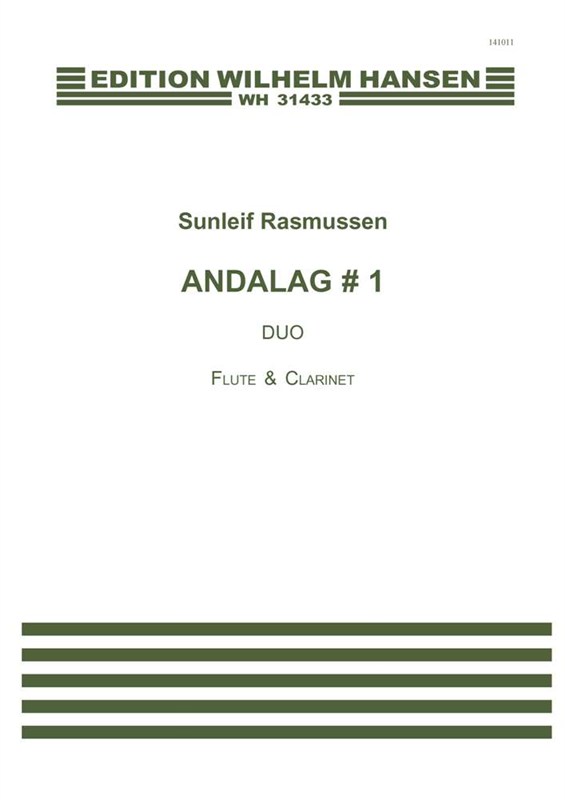 Sunleif Rasmussen: Andalag # 1: Flute & Clarinet: Score