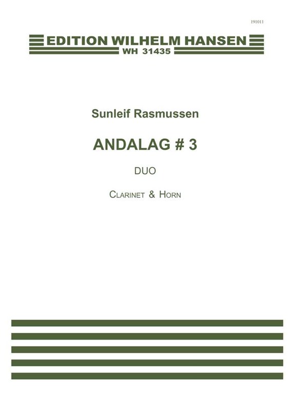 Sunleif Rasmussen: Andalag # 3: Mixed Duet: Score