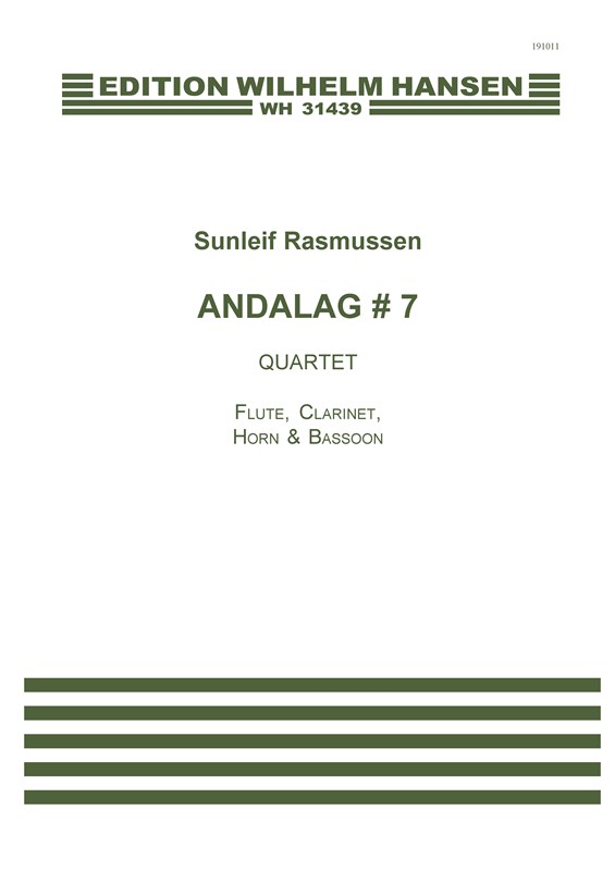 Sunleif Rasmussen: Andalag #07: Chamber Ensemble: Score