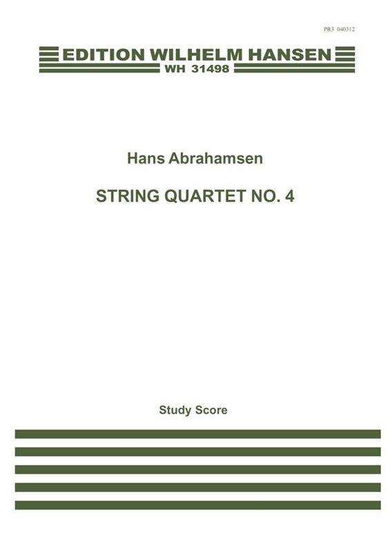 Hans Abrahamsen: String Quartet No.4: String Quartet: Score