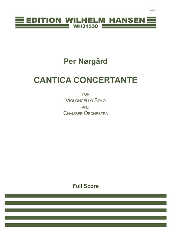 Per Nrgrd: Cantica Concertante: Orchestra: Score