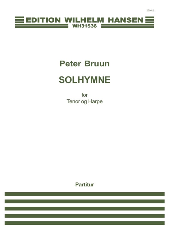 Peter Bruun: Solhymne: Tenor: Score