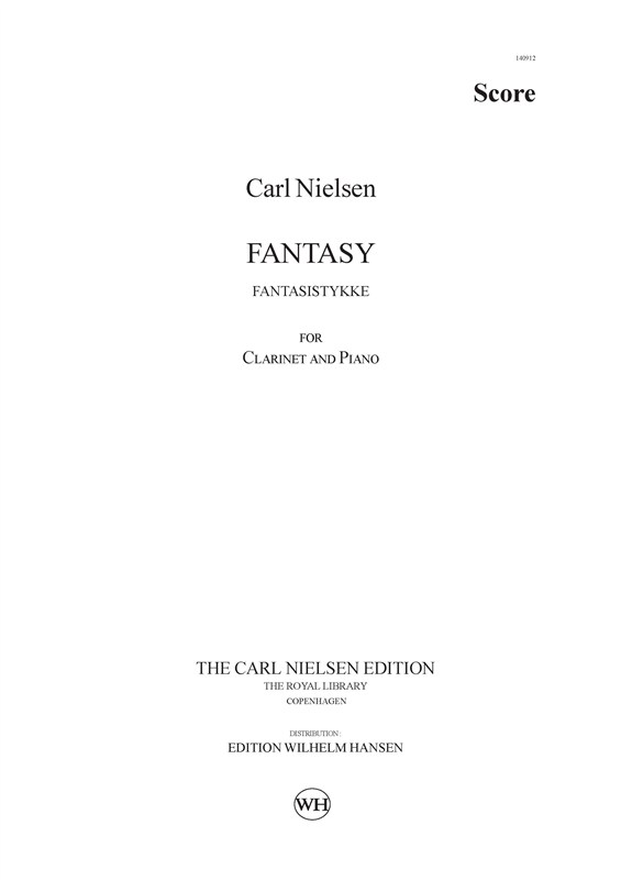 Carl Nielsen: Fantasy for Clarinet and Piano: Clarinet: Instrumental Work