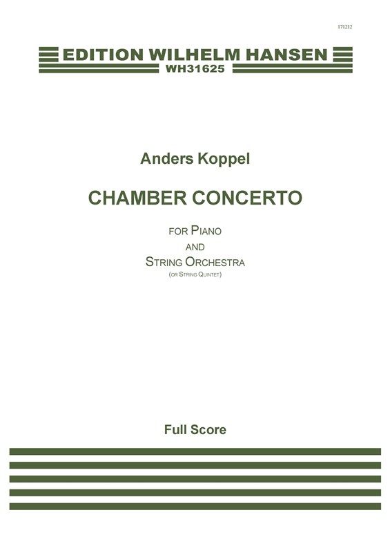 Anders Koppel: Piano Chamber Concerto: Piano: Score