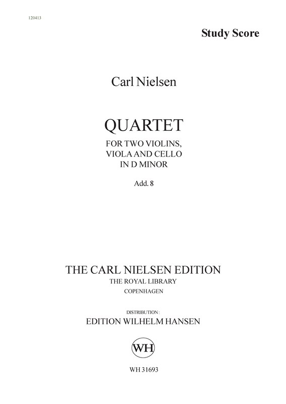 Carl Nielsen: String Quartet D-Minor: String Quartet: Study Score