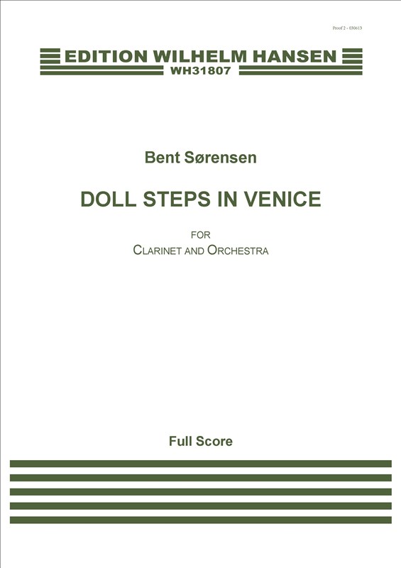 Bent Sørensen: Doll Steps In Venice: Clarinet: Score
